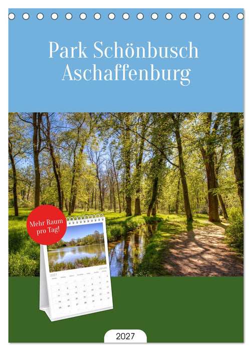 Park Schönbusch Aschaffenburg (CALVENDO Tischplaner A5H 2027)
