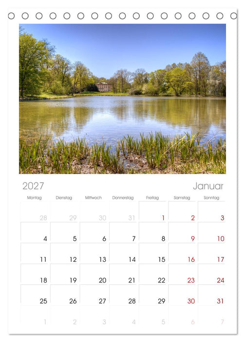 Park Schönbusch Aschaffenburg (CALVENDO Tischplaner A5H 2027)