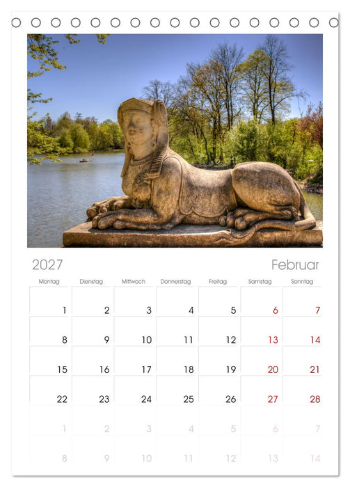 Park Schönbusch Aschaffenburg (CALVENDO Tischplaner A5H 2027)