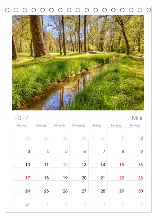 Park Schönbusch Aschaffenburg (CALVENDO Tischplaner A5H 2027)