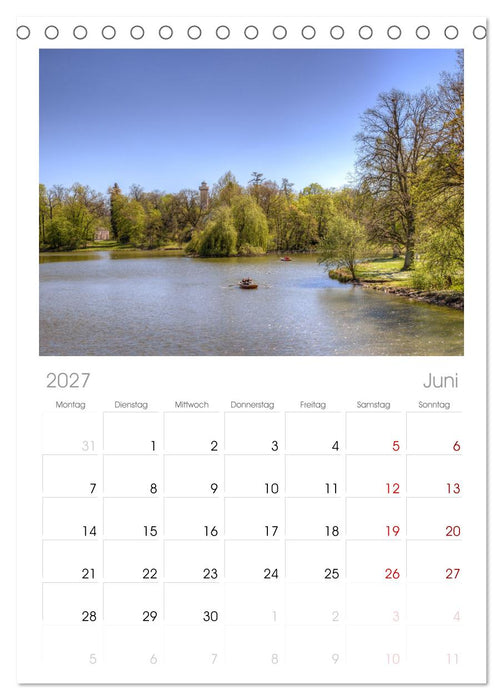 Park Schönbusch Aschaffenburg (CALVENDO Tischplaner A5H 2027)