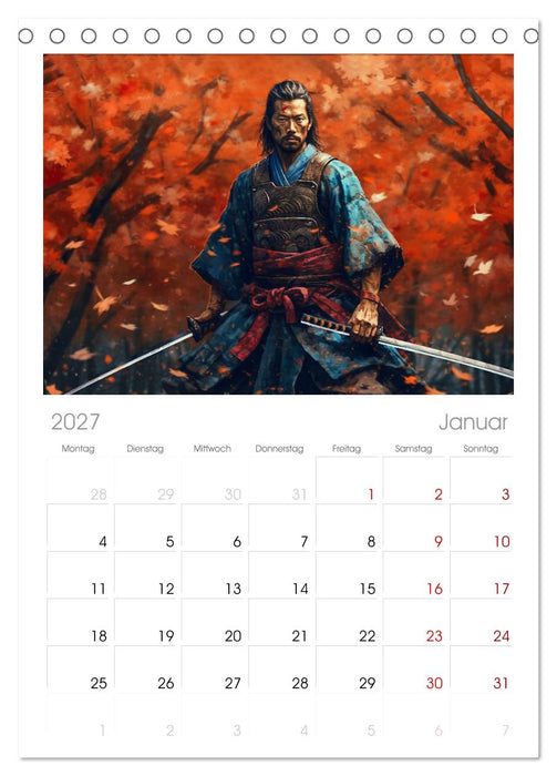 Samurai - ein Leben in Meditation (CALVENDO Tischplaner A5H 2027)
