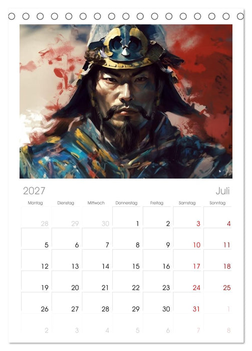 Samurai - ein Leben in Meditation (CALVENDO Tischplaner A5H 2027)