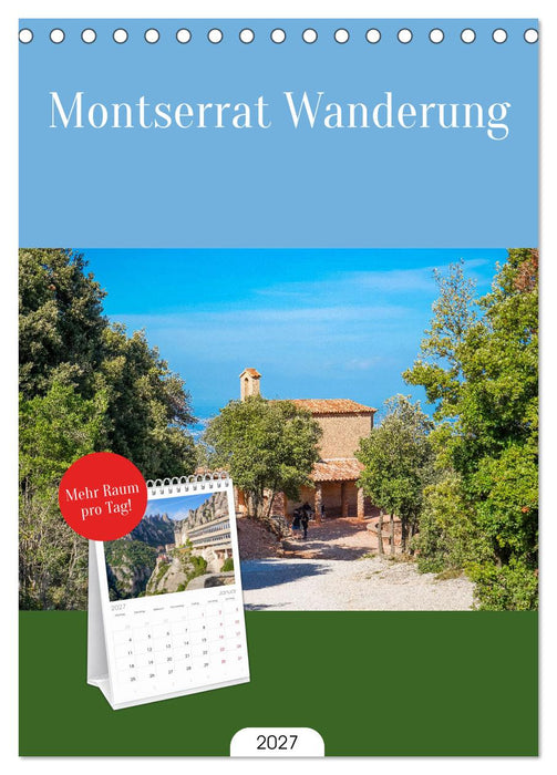 Montserrat Wanderung (CALVENDO Tischplaner A5H 2027)