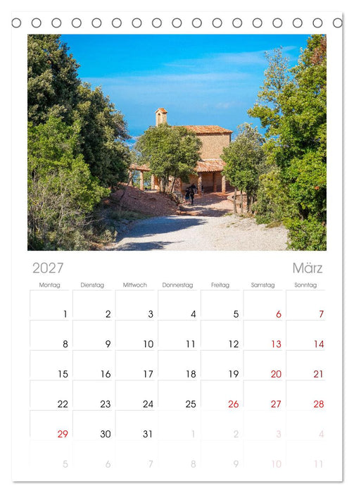 Montserrat Wanderung (CALVENDO Tischplaner A5H 2027)