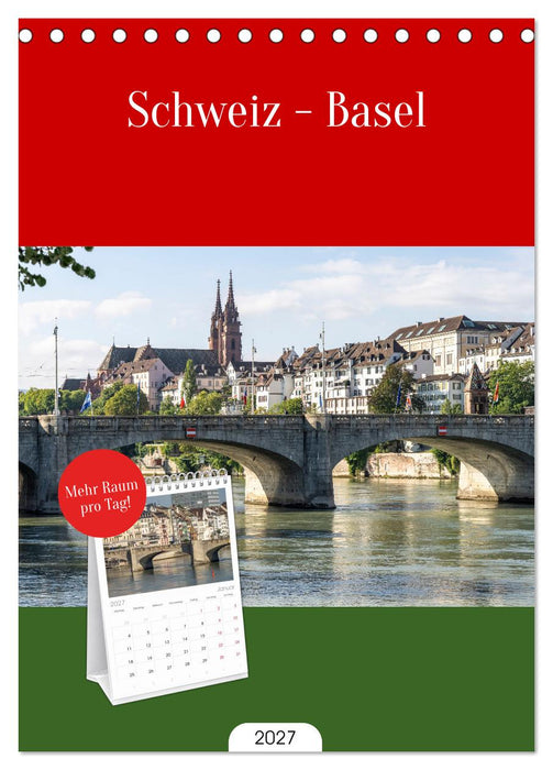Schweiz - Basel (CALVENDO Tischplaner A5H 2027)