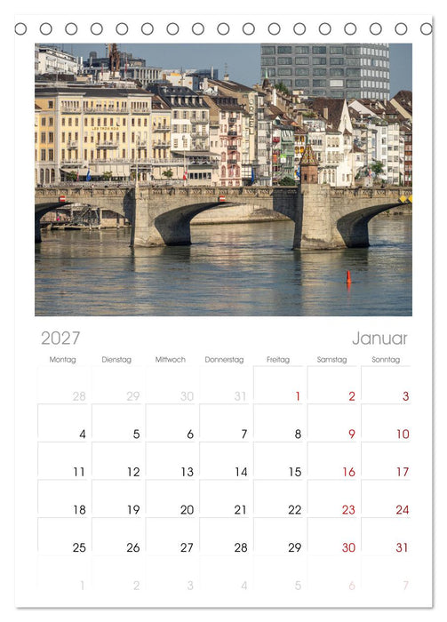 Schweiz - Basel (CALVENDO Tischplaner A5H 2027)