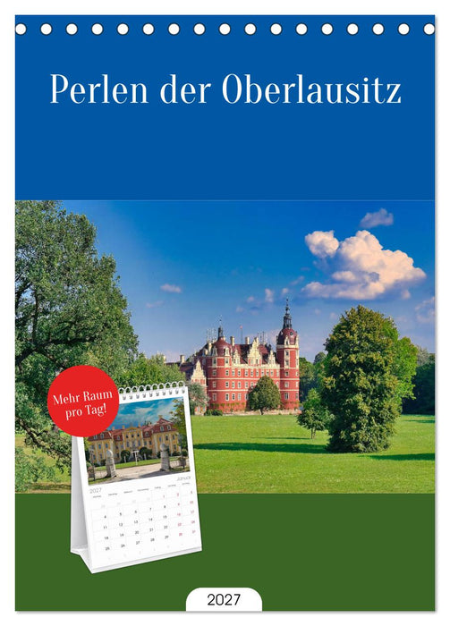 Perlen der Oberlausitz (CALVENDO Tischplaner A5H 2027)
