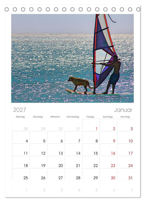 Funsport Windsurfen (CALVENDO Tischplaner A5H 2027)