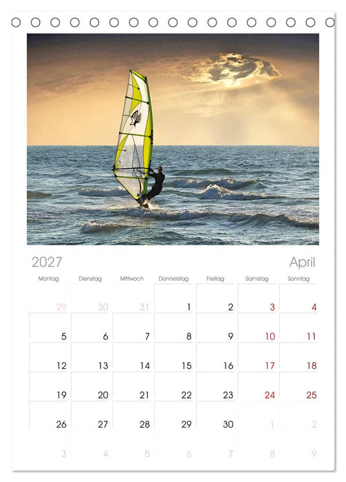 Funsport Windsurfen (CALVENDO Tischplaner A5H 2027)