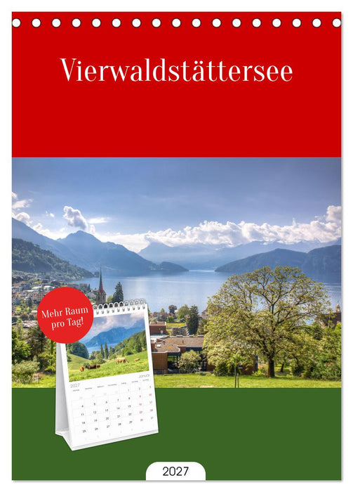 Vierwaldstättersee (CALVENDO Tischplaner A5H 2027)