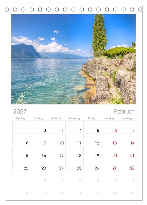 Vierwaldstättersee (CALVENDO Tischplaner A5H 2027)