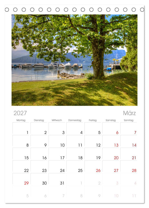 Vierwaldstättersee (CALVENDO Tischplaner A5H 2027)