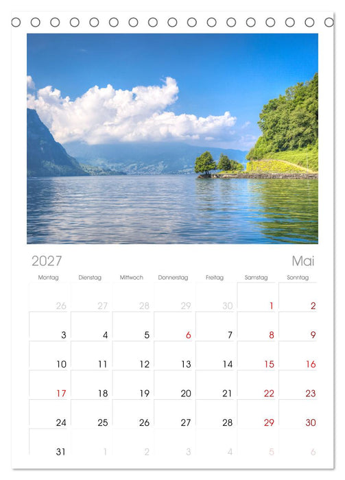 Vierwaldstättersee (CALVENDO Tischplaner A5H 2027)