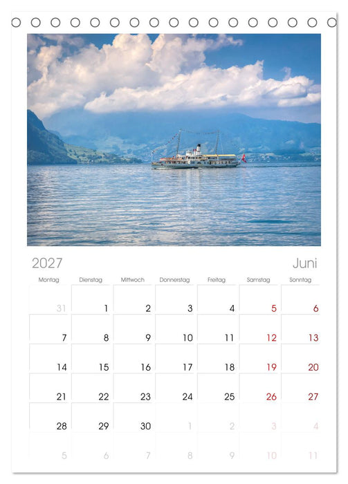 Vierwaldstättersee (CALVENDO Tischplaner A5H 2027)