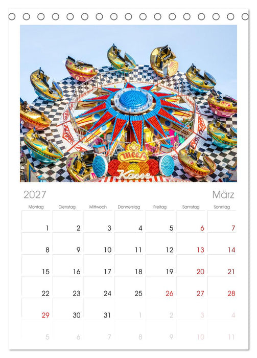 Kirmes Glück (CALVENDO Tischplaner A5H 2027)