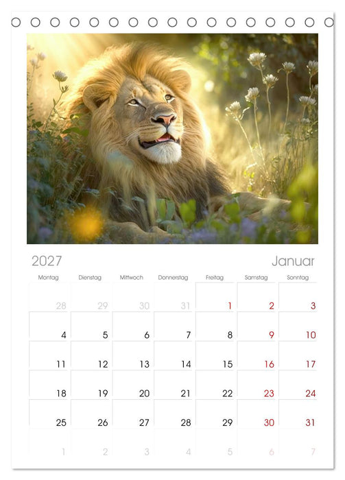 Im Paradies der Tiere (CALVENDO Tischplaner A5H 2027)