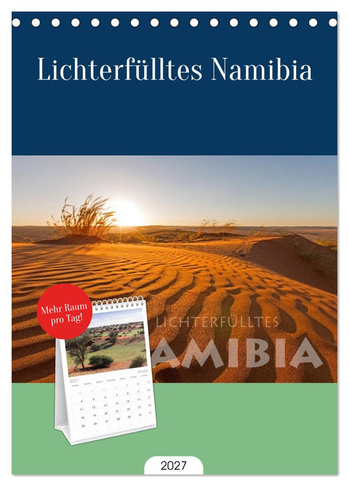 Lichterfülltes Namibia (CALVENDO Tischplaner A5H 2027)