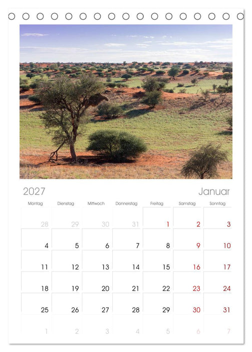 Lichterfülltes Namibia (CALVENDO Tischplaner A5H 2027)