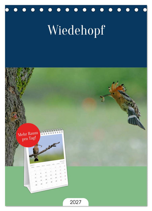 Wiedehopf (CALVENDO Tischplaner A5H 2027)