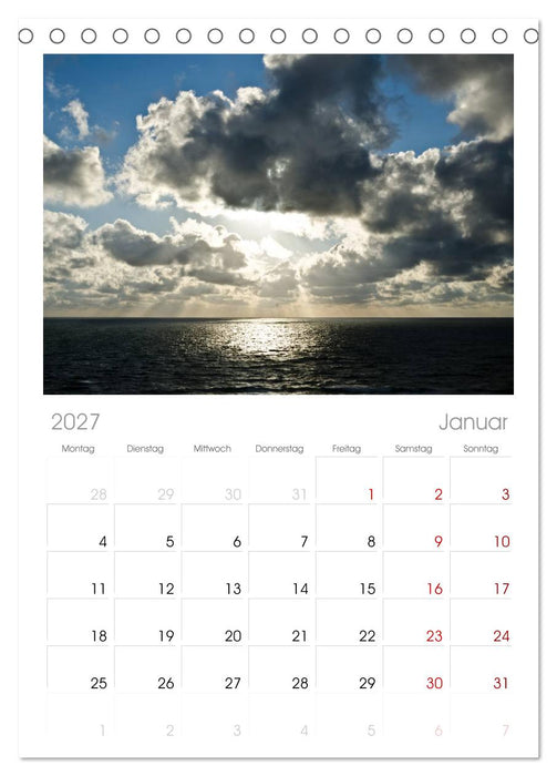 Meer und Küste (CALVENDO Tischplaner A5H 2027)