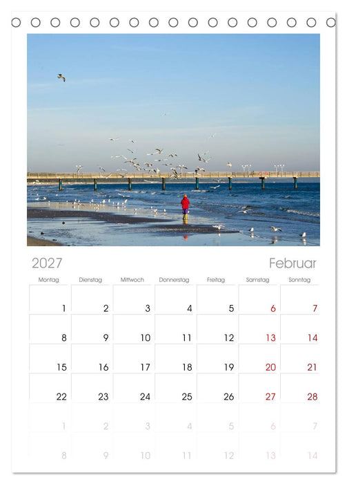 Meer und Küste (CALVENDO Tischplaner A5H 2027)