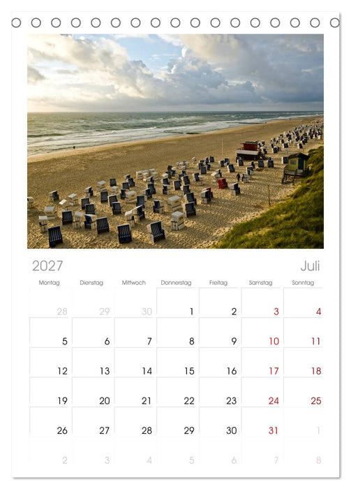 Meer und Küste (CALVENDO Tischplaner A5H 2027)
