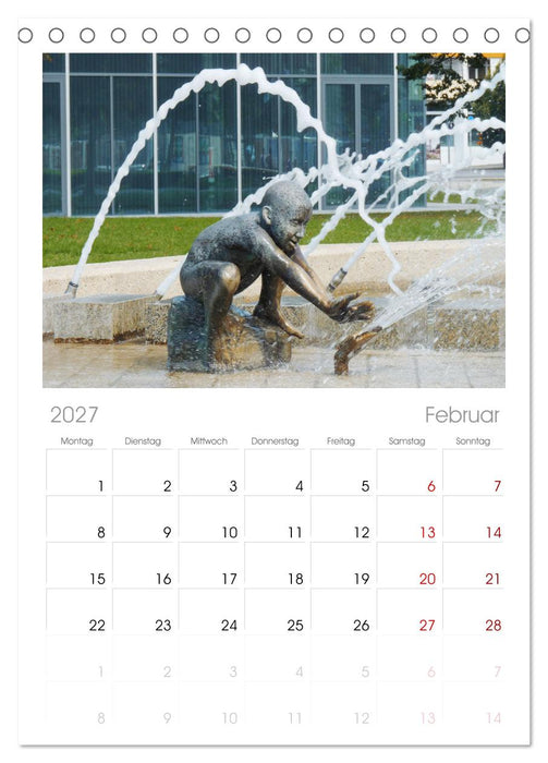 Schöne Wasserspiele (CALVENDO Tischplaner A5H 2027)