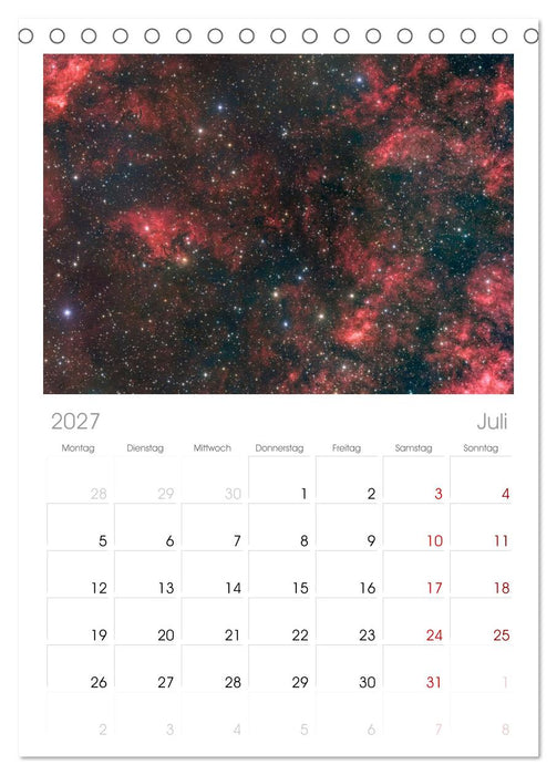 Deepsky 2027 (CALVENDO Tischplaner A5H 2027)