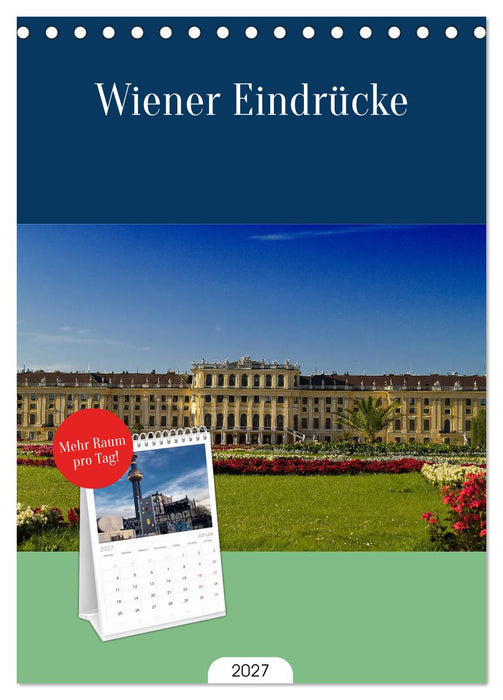 Wiener Eindrücke (CALVENDO Tischplaner A5H 2027)