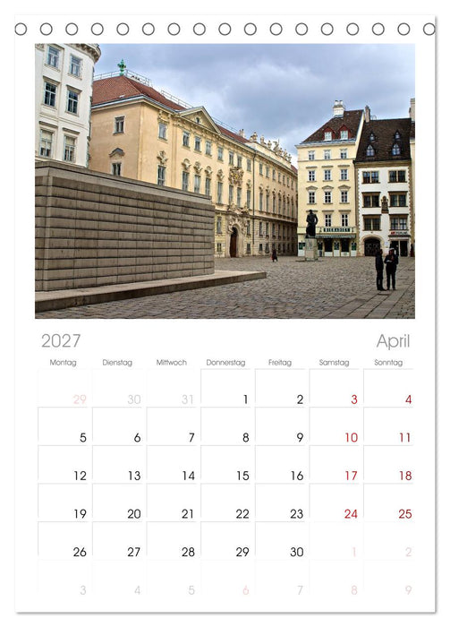 Wiener Eindrücke (CALVENDO Tischplaner A5H 2027)