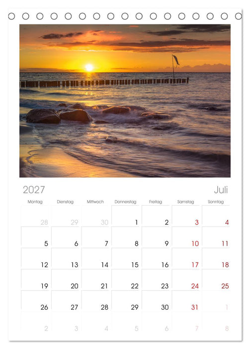 Farben der Ostsee (CALVENDO Tischplaner A5H 2027)
