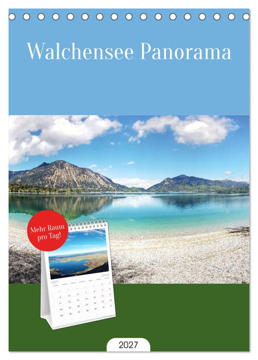 Walchensee Panorama (CALVENDO Tischplaner A5H 2027)