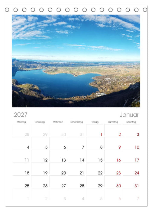 Walchensee Panorama (CALVENDO Tischplaner A5H 2027)