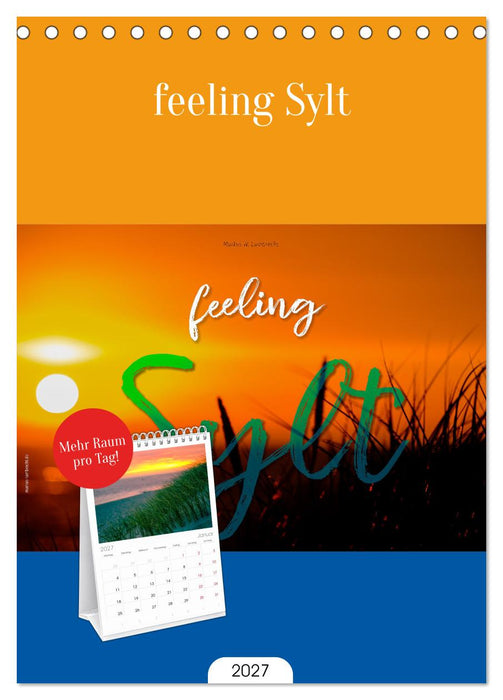 feeling Sylt (CALVENDO Tischplaner A5H 2027)