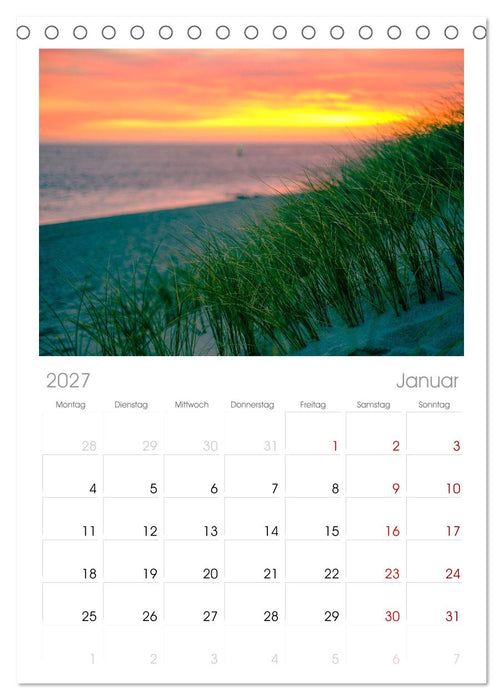 feeling Sylt (CALVENDO Tischplaner A5H 2027)