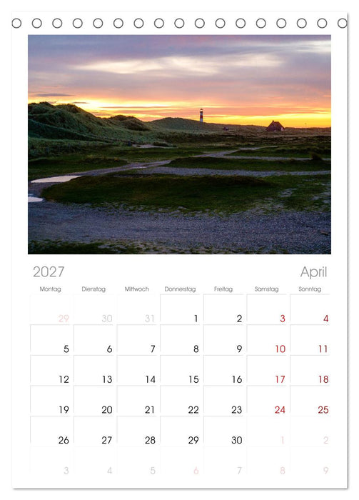 feeling Sylt (CALVENDO Tischplaner A5H 2027)
