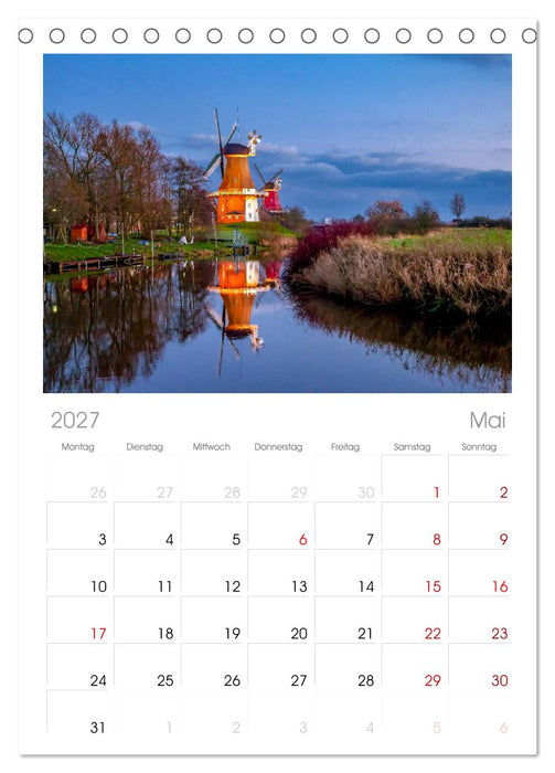 Greetsiel und Umzu (CALVENDO Tischplaner A5H 2027)