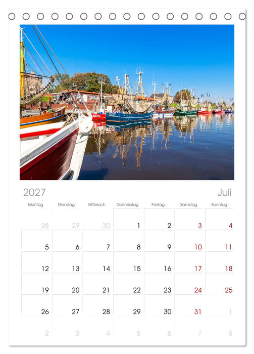 Greetsiel und Umzu (CALVENDO Tischplaner A5H 2027)