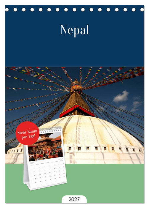 Nepal (CALVENDO Tischplaner A5H 2027)