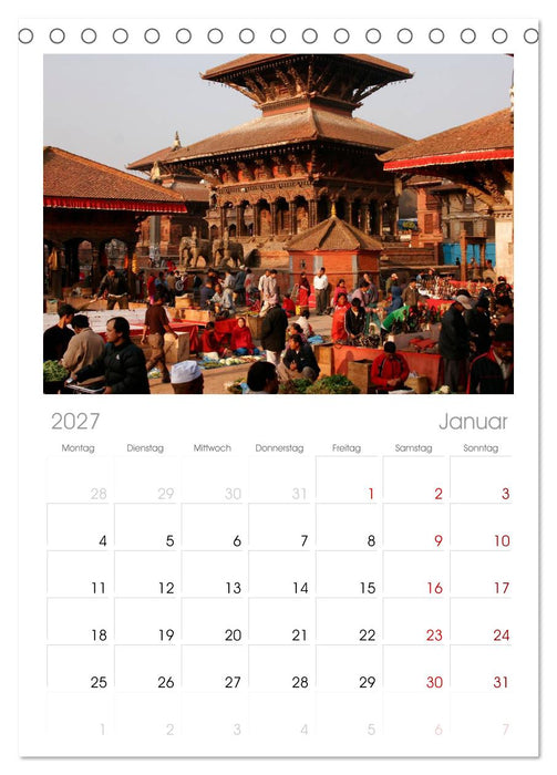 Nepal (CALVENDO Tischplaner A5H 2027)