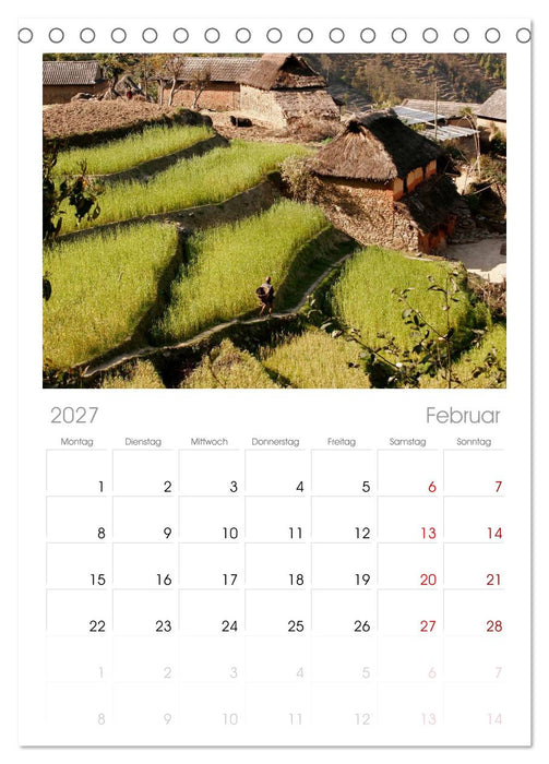 Nepal (CALVENDO Tischplaner A5H 2027)