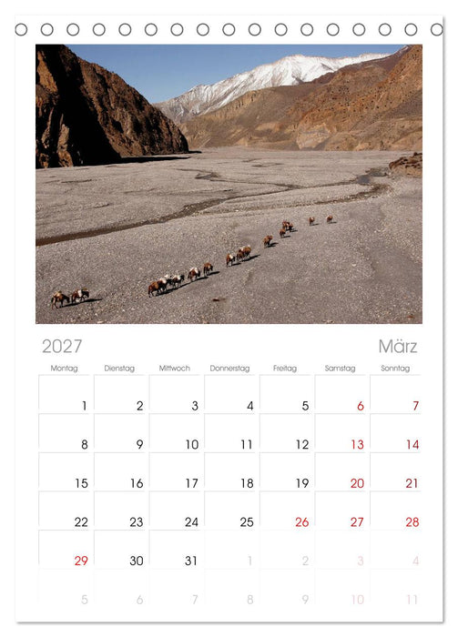 Nepal (CALVENDO Tischplaner A5H 2027)