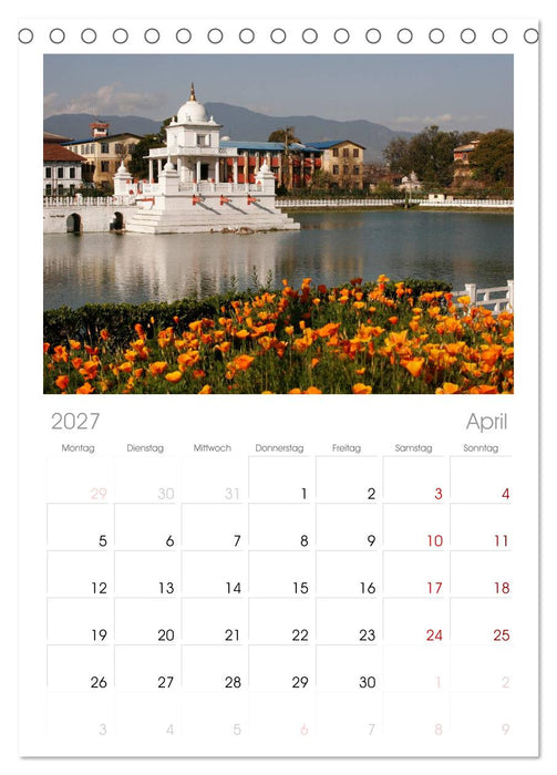 Nepal (CALVENDO Tischplaner A5H 2027)