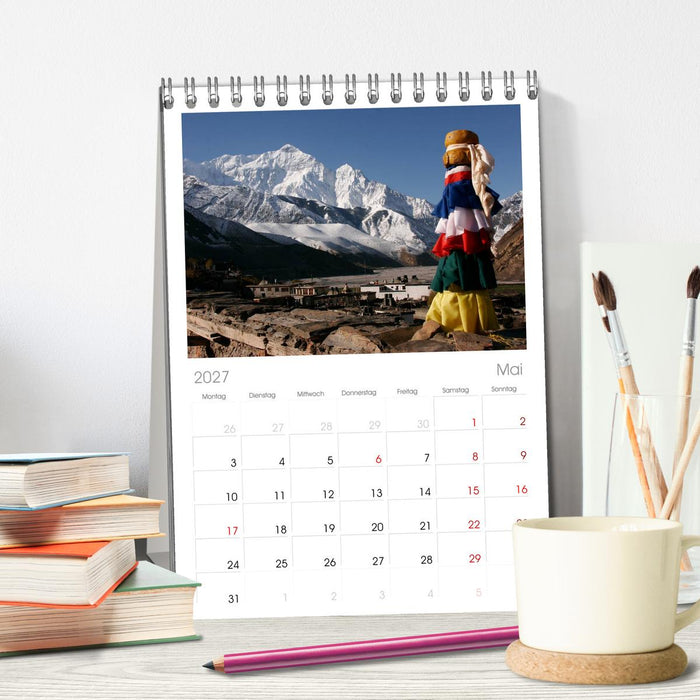 Nepal (CALVENDO Tischplaner A5H 2027)