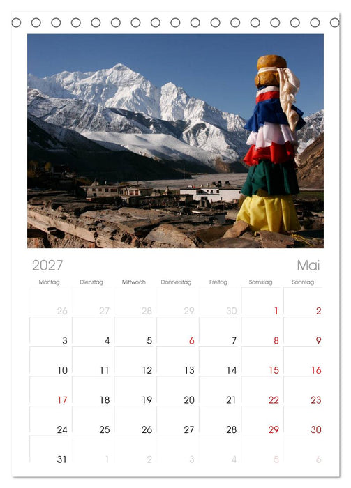 Nepal (CALVENDO Tischplaner A5H 2027)