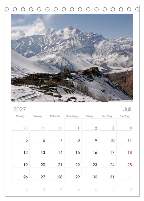 Nepal (CALVENDO Tischplaner A5H 2027)