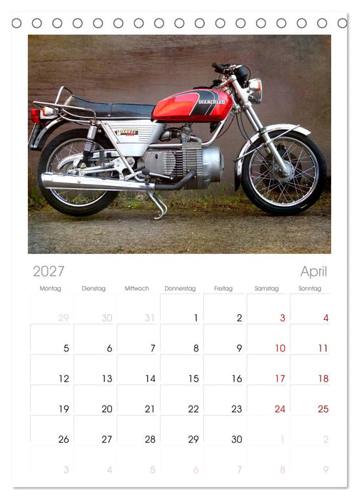 Motorrad Oldtimer (CALVENDO Tischplaner A5H 2027)
