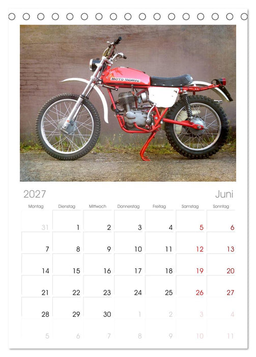 Motorrad Oldtimer (CALVENDO Tischplaner A5H 2027)