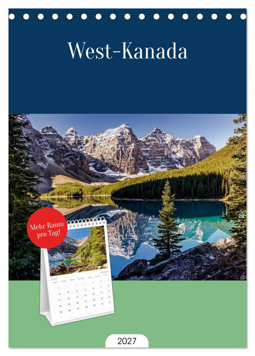 West-Kanada (CALVENDO Tischplaner A5H 2027)